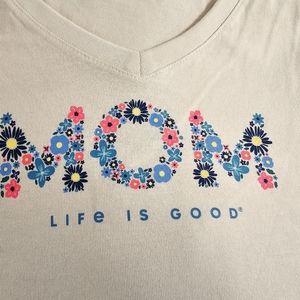 Life is Good wm's V-neck crusher, sz L, cream-colored,  NWT